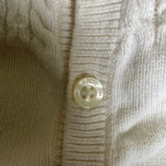 Janie and Jack Sweater button up with embroidered brown teddy bear - Picture 4 of 6